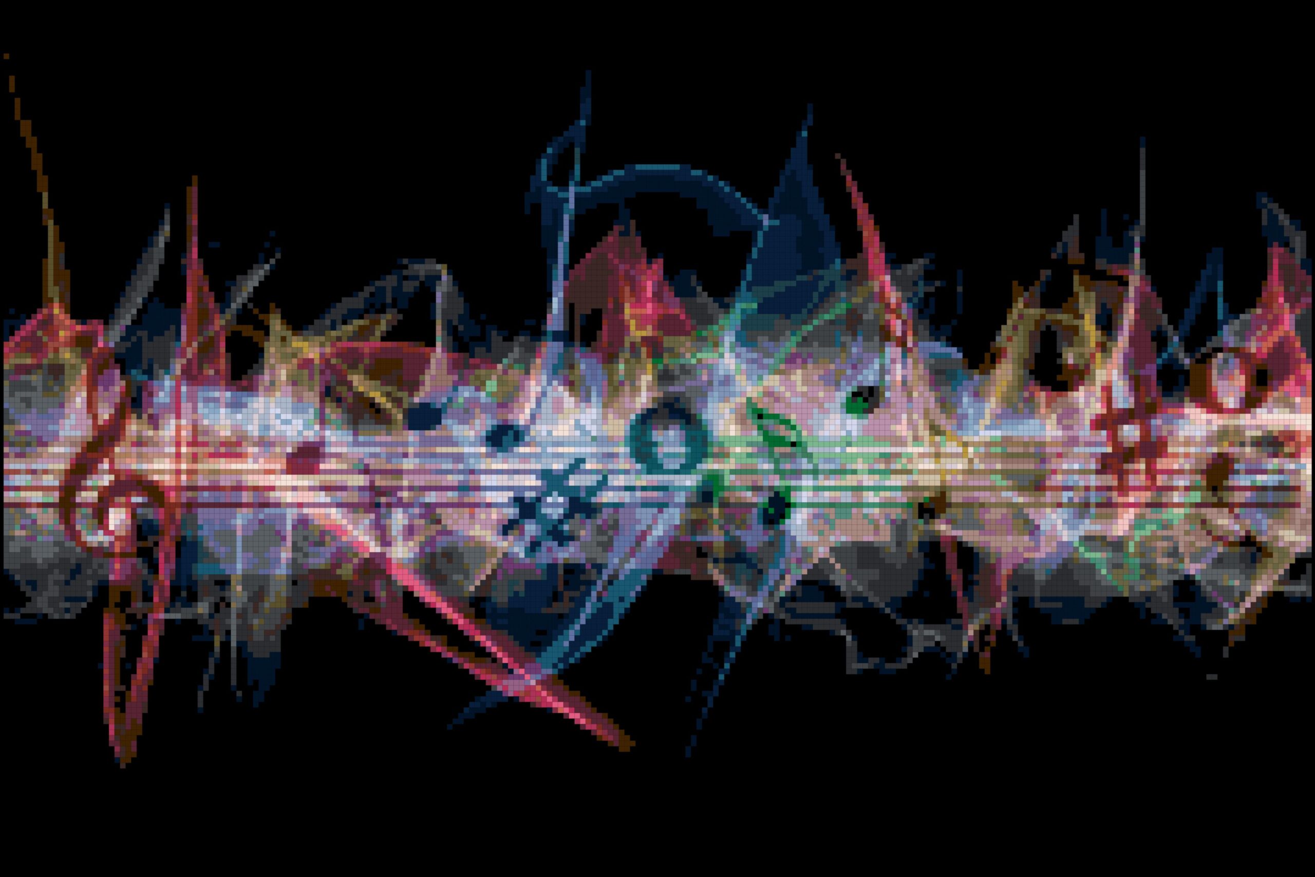 Music fractal cross stitch pattern Music fractal cross stitch pattern