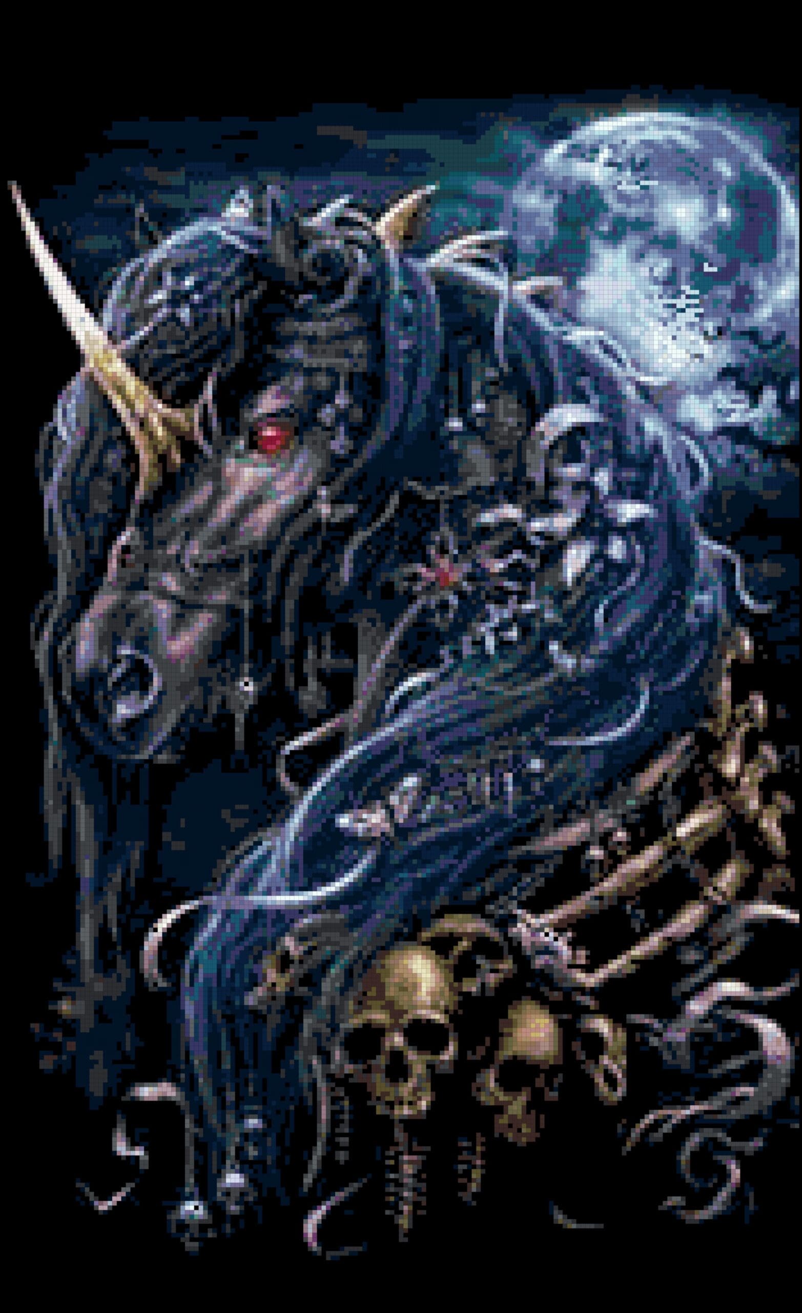 Night of the unicorn cross stitch pattern Night of the unicorn cross stitch pattern