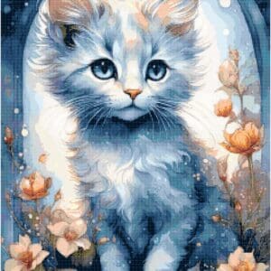 Pretty Kitty Cross Stitch Pattern
