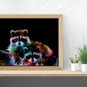 Racoon Fractal Cross Stitch Pattern