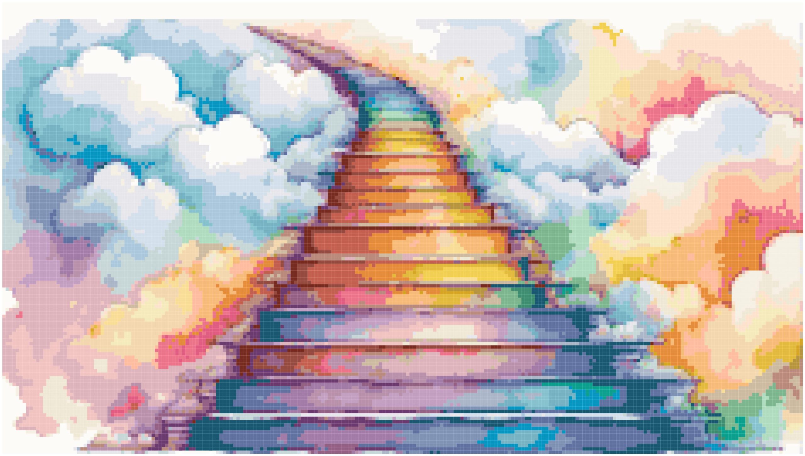 Rainbow bridge cross stitch pattern Rainbow bridge