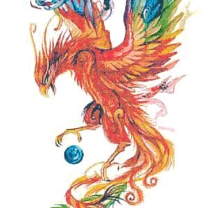 Rainbow Phoenix Cross Stitch Pattern