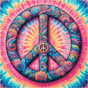 Retro peace sign