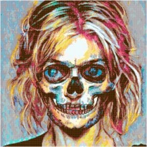 Tired Woman Cross Stitch Pattern