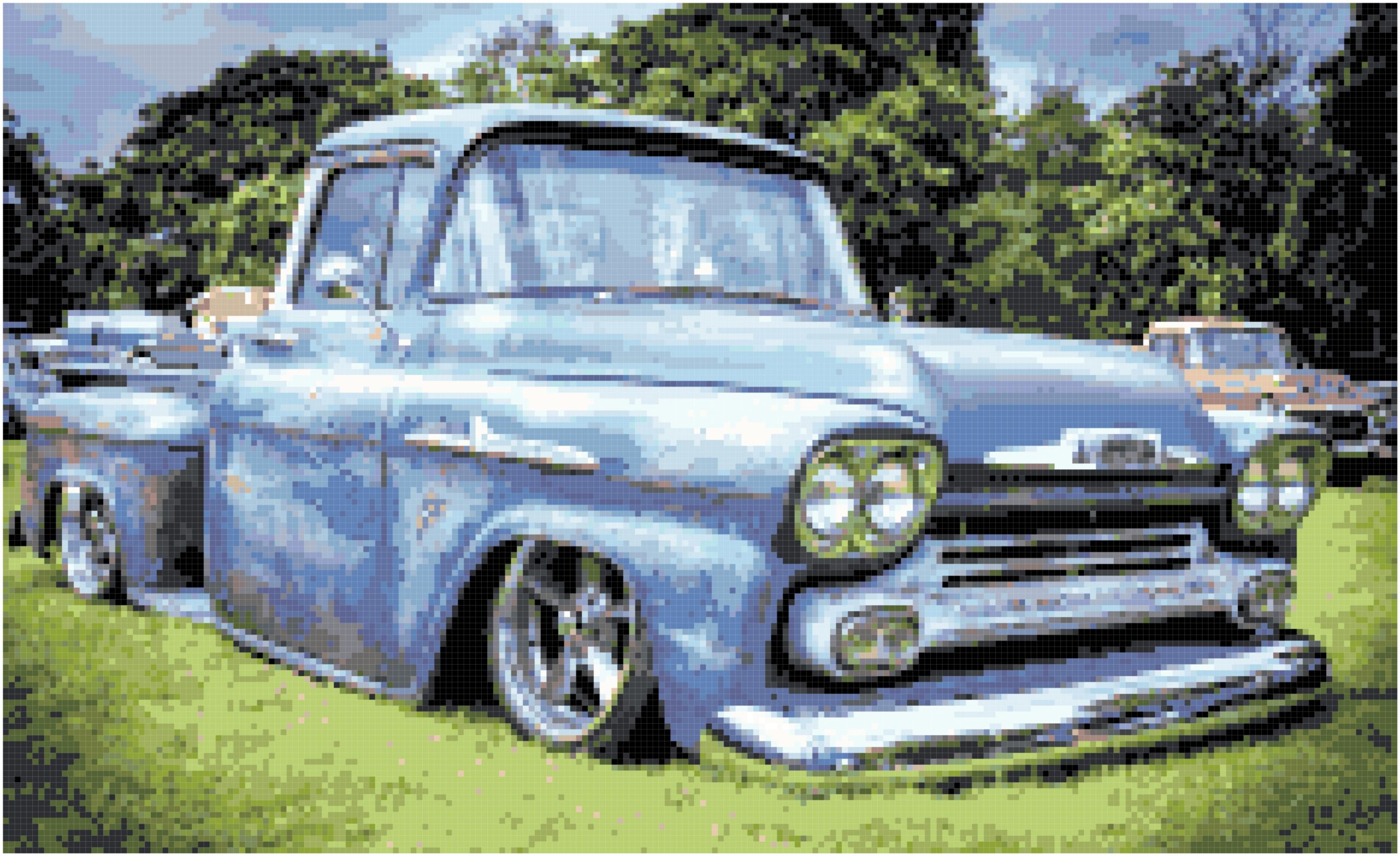 Vintage classic truck cross stitch pattern Vintage classic truck