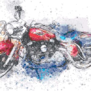 Watercolor motorcycle