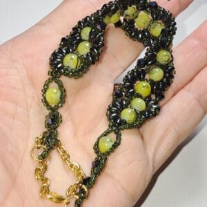 Bold Green Beaded Bracelet