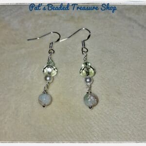 Pale Green Dangle Earrings