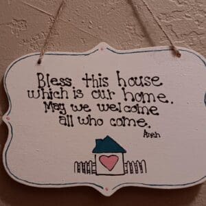 Beautiful Bless This House Plaque