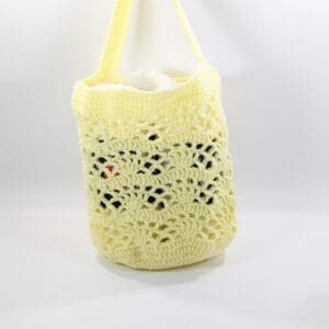 Crochet Strong Yellow Tote Bag