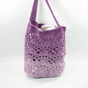 Multi-Purpose Purple Crochet Bag