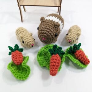 Guinea Pig Family Crochet Play Set