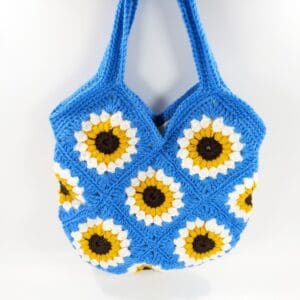 Daisey Crochet Blue Shoulder Bag