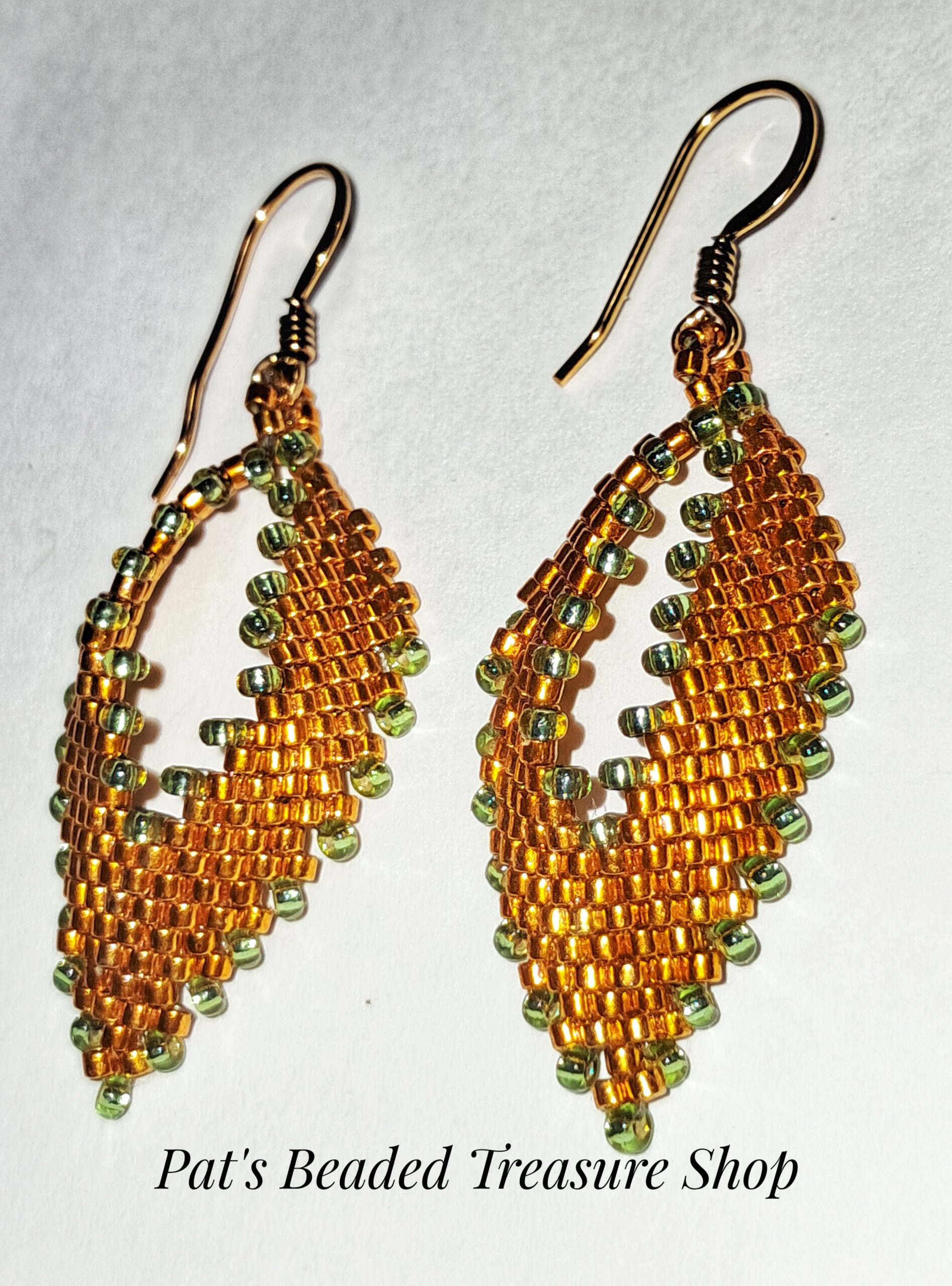 Copper russian leaf earrings with copper ear wires Copper russian leaf earrings with copper ear wires - image 2