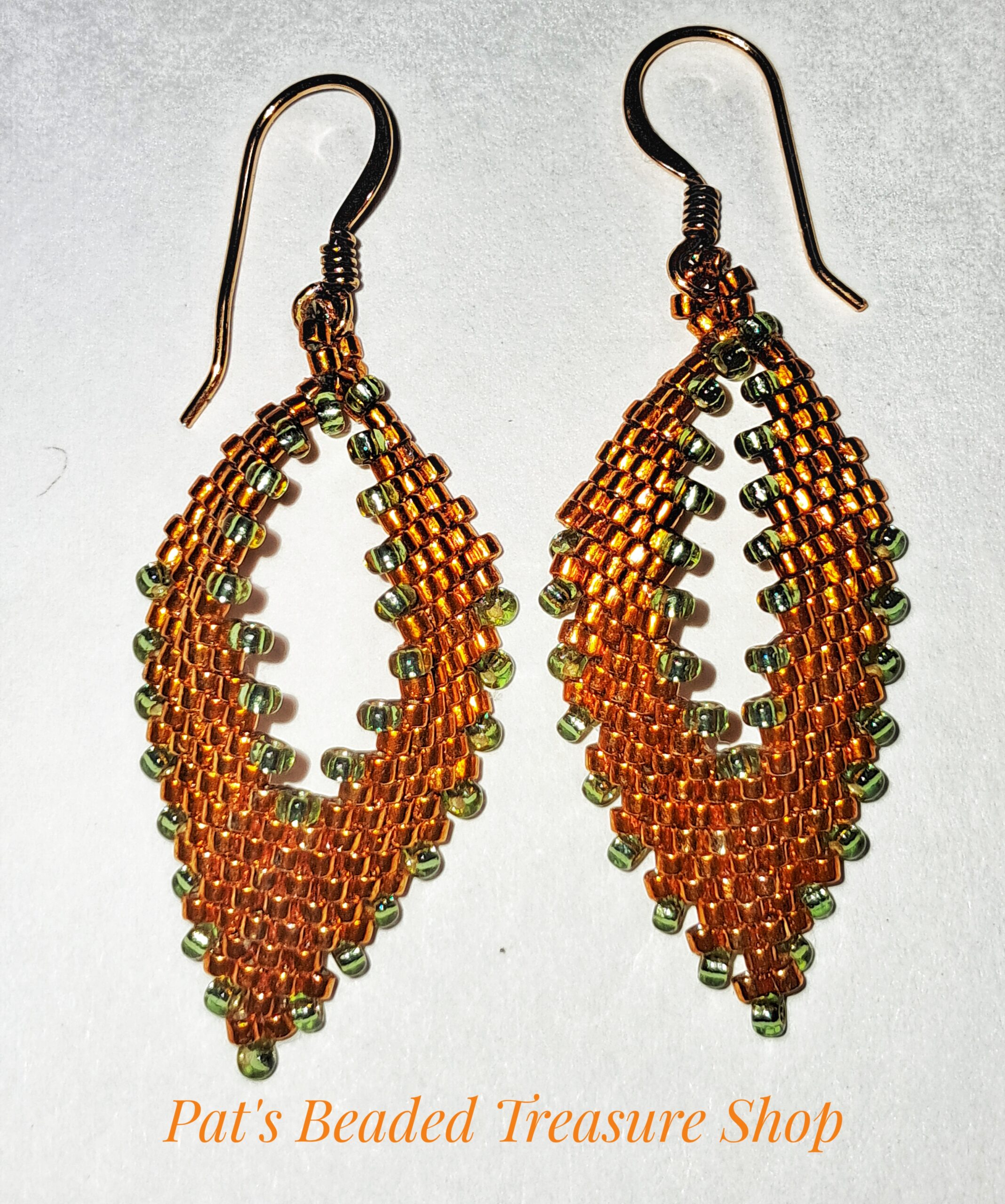 Copper russian leaf earrings with copper ear wires Copper russian leaf earrings with copper ear wires