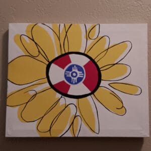 Wacky Wichita Sunflower Painted Canvas