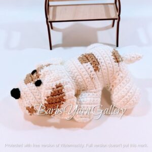 Teeny Puppy White Plush Crochet Toy