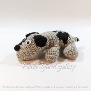 Teeny Puppy Grey Plush Crochet Toy
