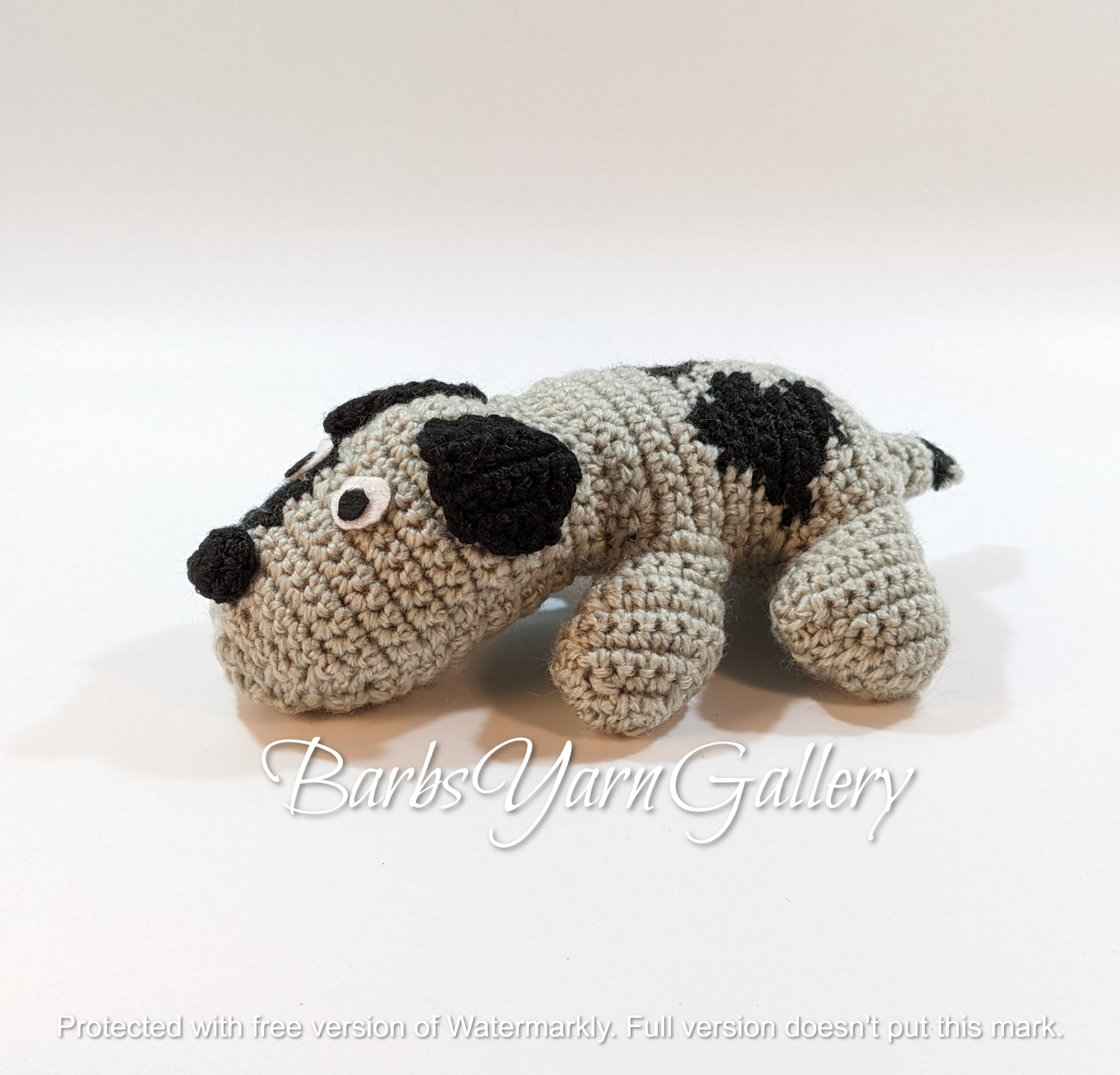 Teeny puppy grey plush crochet toy Teeny puppy grey plush crochet toy