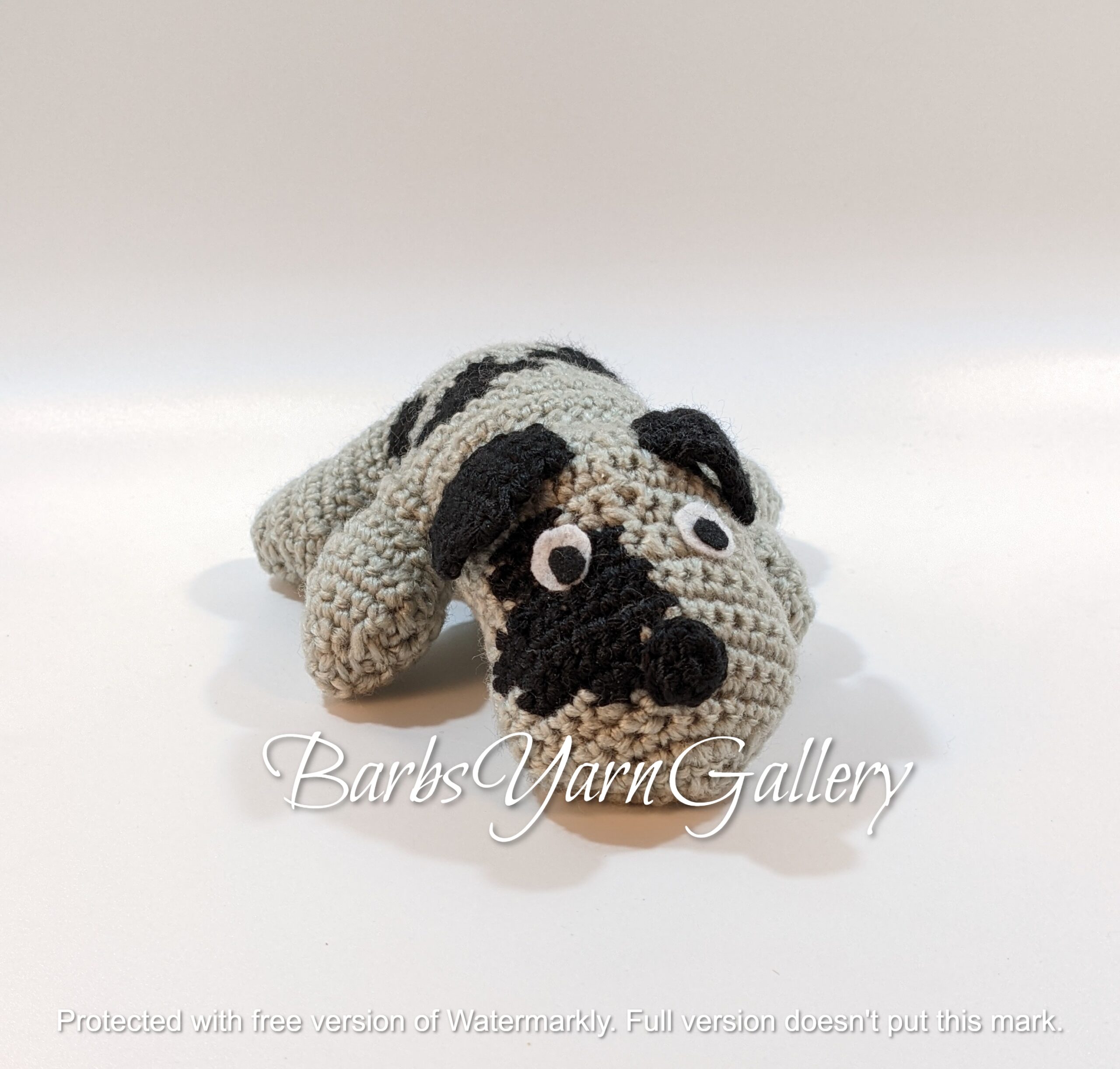 Teeny puppy grey plush crochet toy Teeny puppy grey plush crochet toy