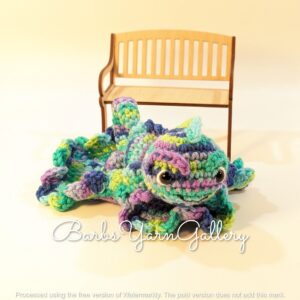 Blue Chameleon Crochet Small Plush Toy
