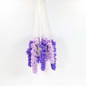 Purple Wysteria Crochet Hanging Plant