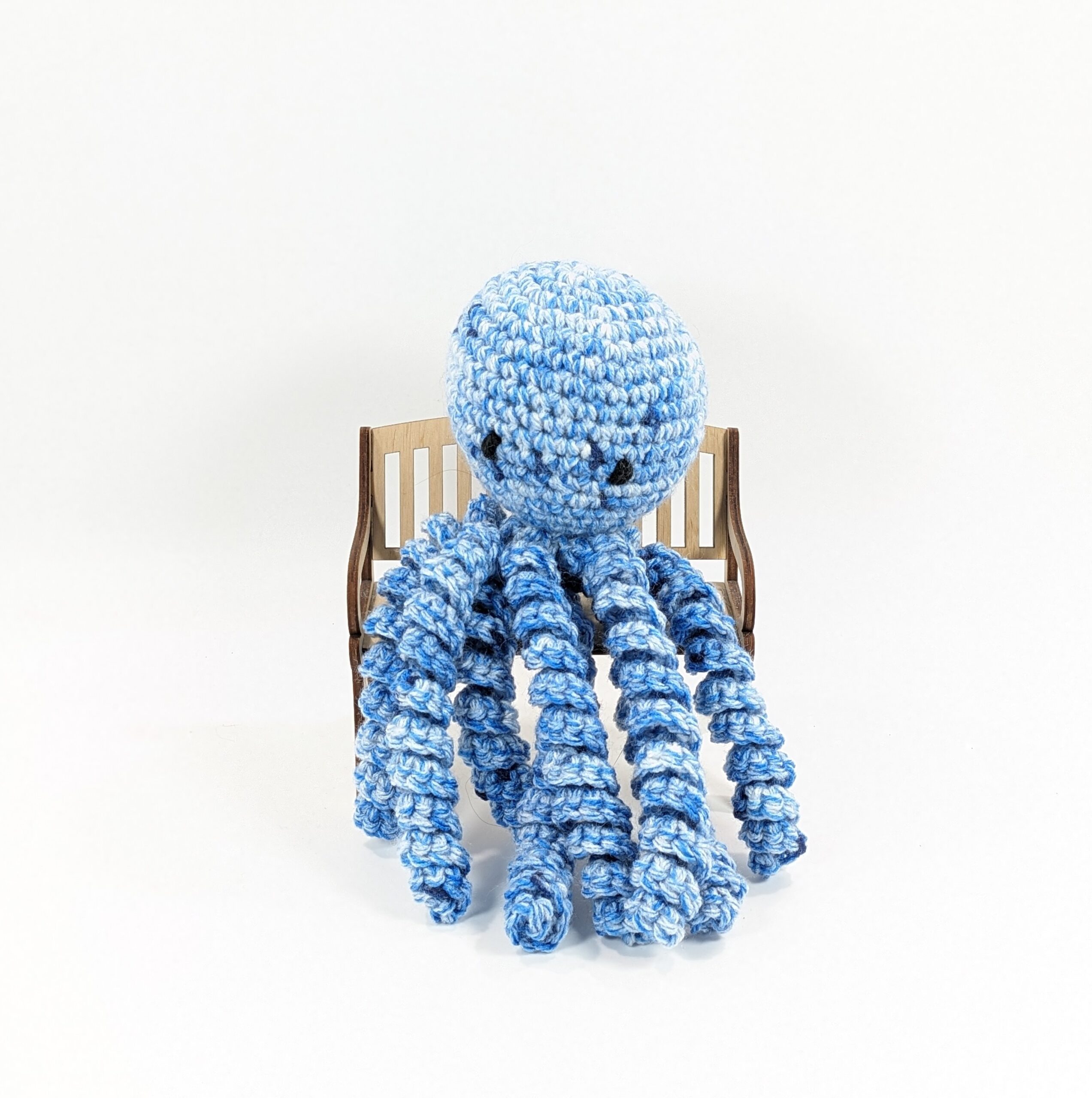 Premi octopus plush blue crochet toy Premi octopus plush blue crochet toy