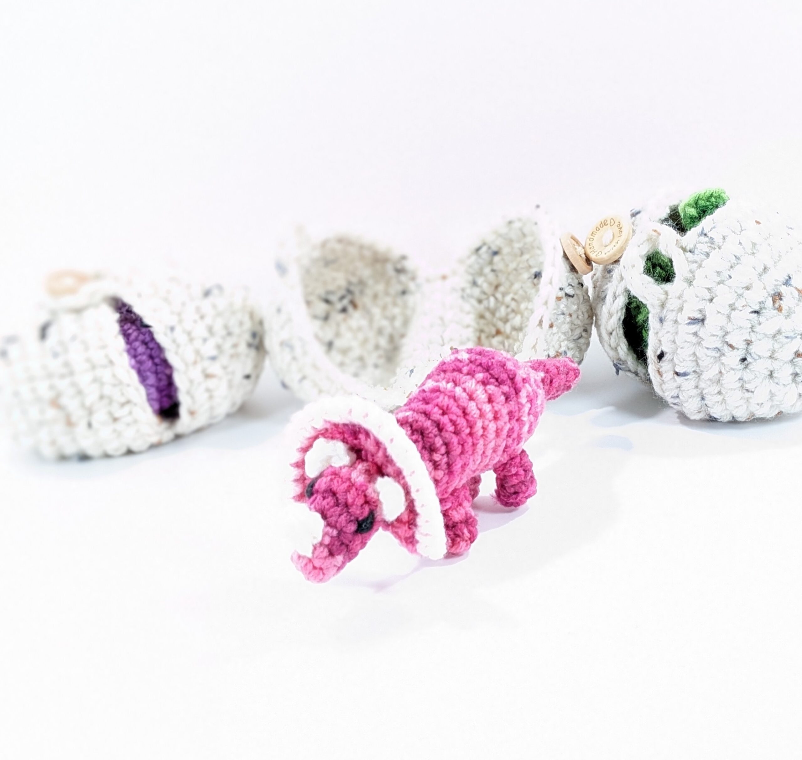 Triceratops dino egg mini crochet toy Triceratops dino egg mini crochet toy