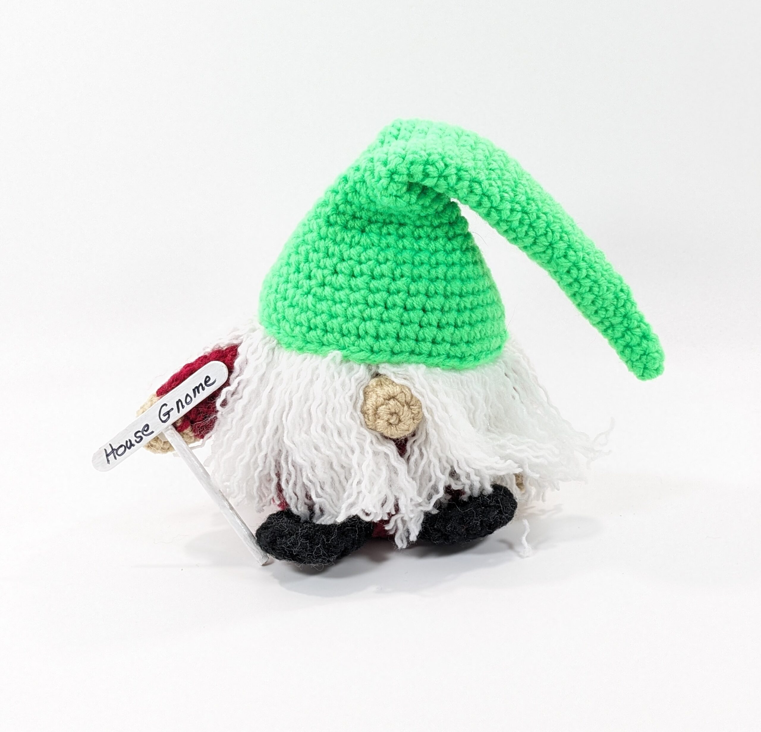Lucky gnome teal crochet home decor Lucky gnome teal crochet home decor