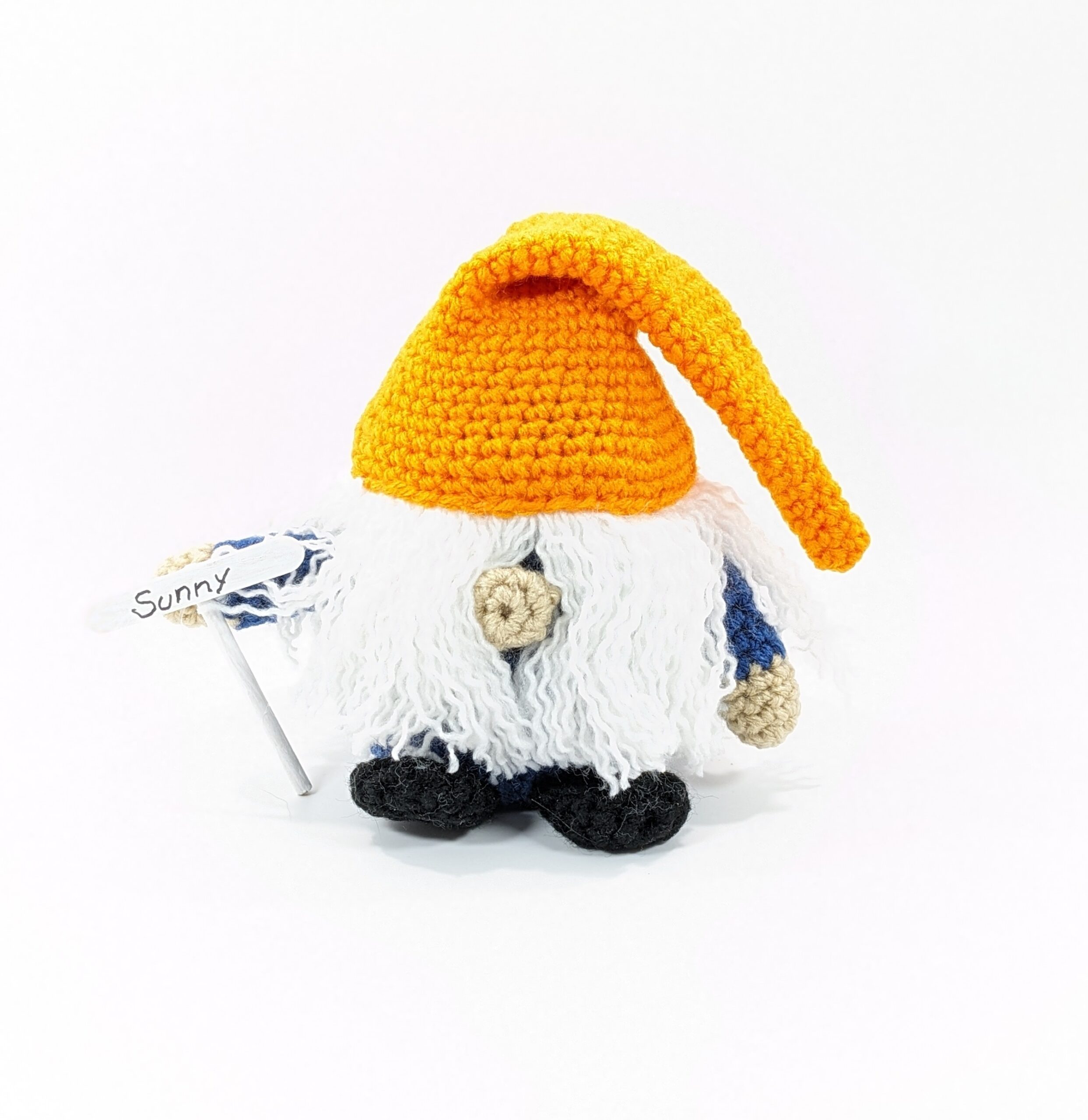 Lucky gnome orange crochet home decor Lucky gnome orange crochet home decor