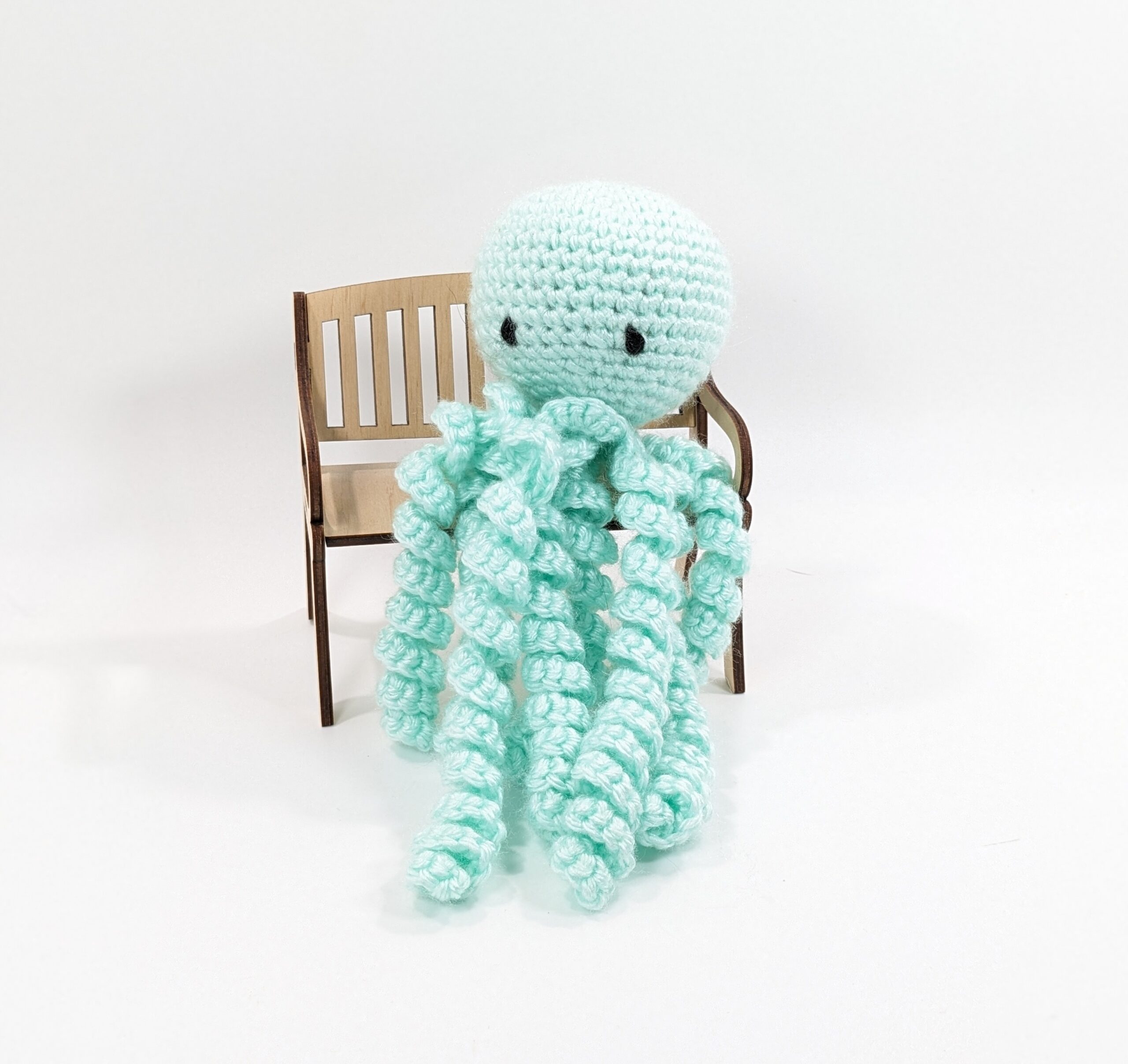 Premi octopus plush mint crochet toy Premi octopus plush mint crochet toy