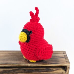 Crochet Cardinal Red Bird Home Decor