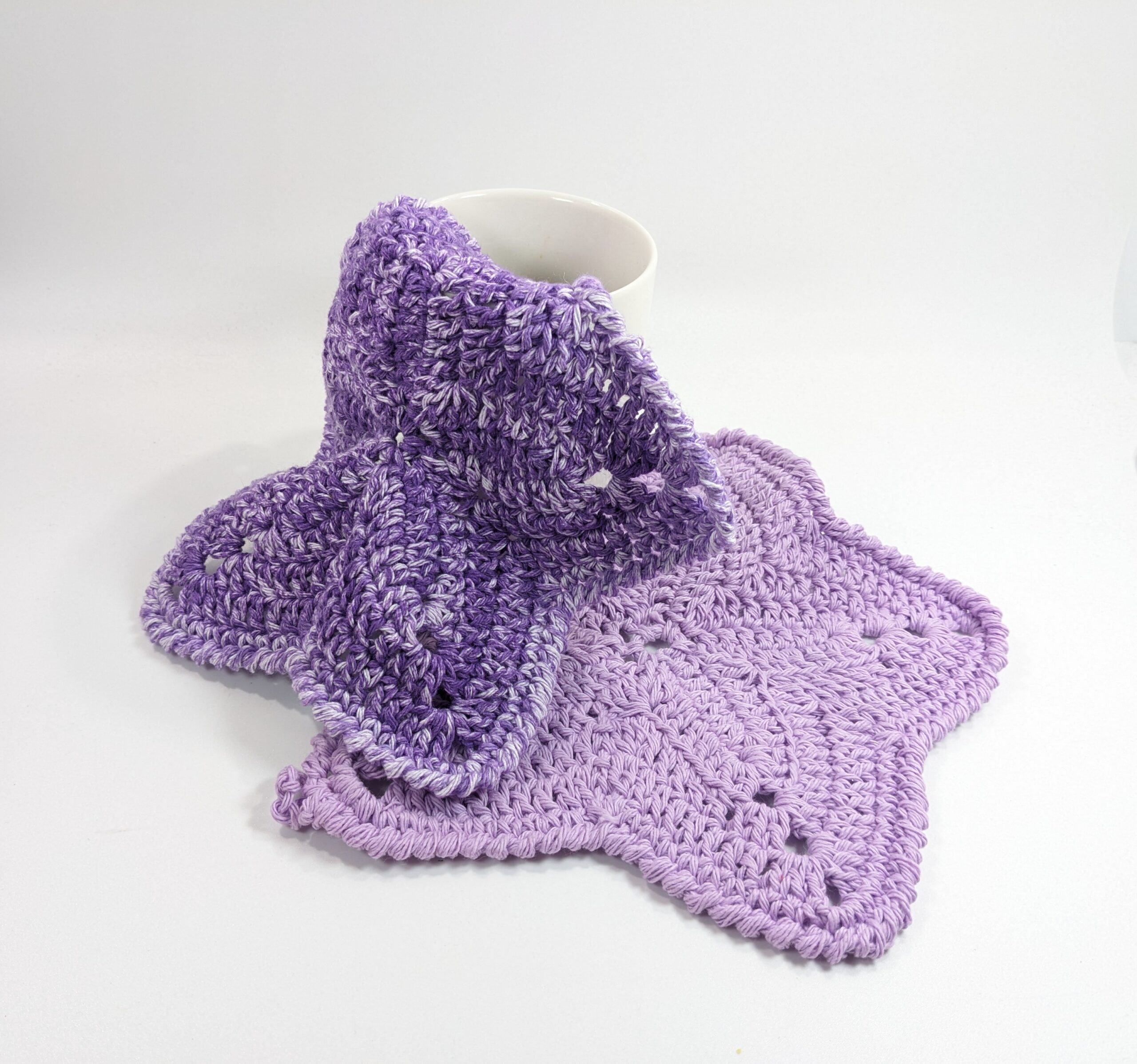 Star multi-purpose lavender crochet cloths Star multi-purpose lavender crochet cloths