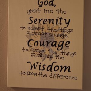 Gorgeous serenity prayer with sunflower