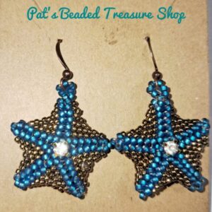 Ocean Inspired Blue Beaded Starfish