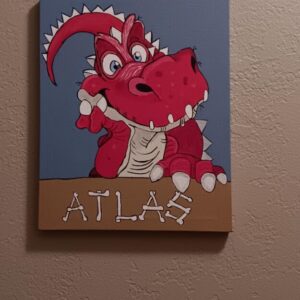 Hello Dino-Ruby Red Painting