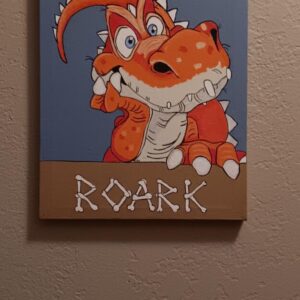 Hello Dino-Marmalade Painted Canvas