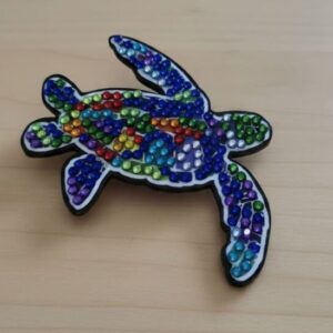Beaded Blue Sea Turtle Magnet