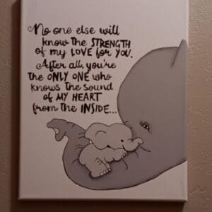 Baby mine – elephant love painting