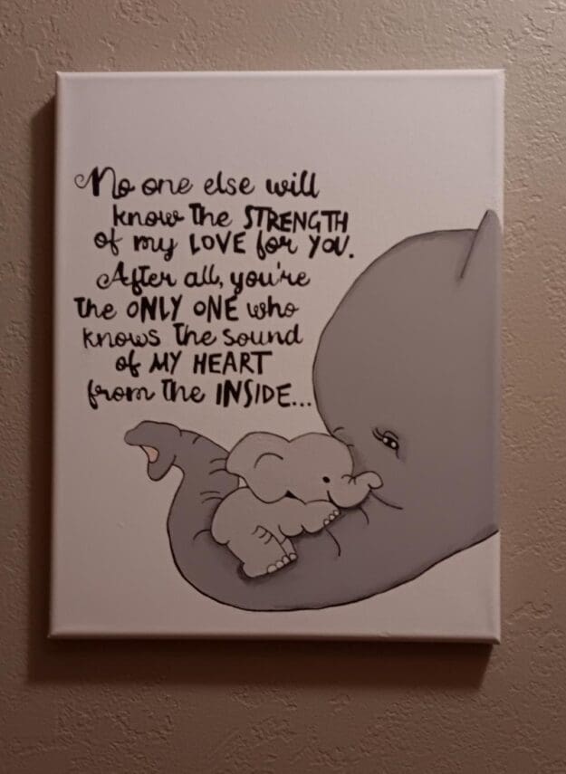 Baby mine – elephant love painting Baby mine – elephant love painting