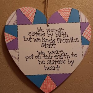 Beautiful Quilted Friendship-Sister Heart