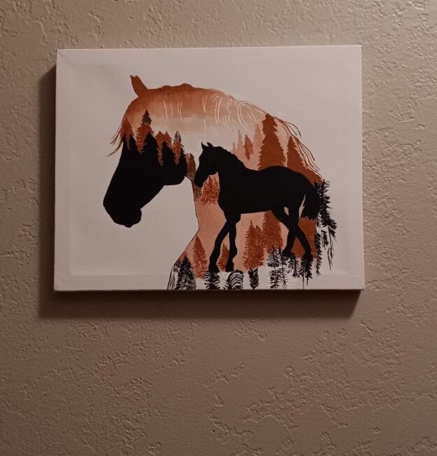 Wild and free horse painting Wild and free horse painting