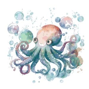 Watercolor Octopus