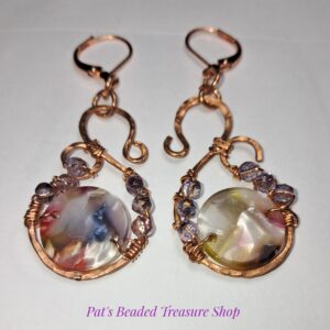 Hammered Copper Hoop Earrings
