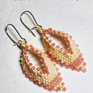Cream and Coral Beaded Russian