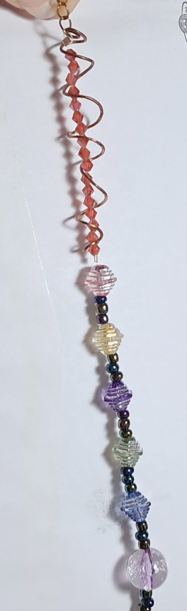 Rainbow beaded suncatcher ornament Rainbow beaded suncatcher ornament - image 2