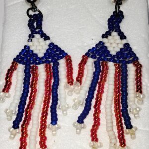 Americana Seed Bead Fringe Earrings