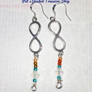 Unique Infinity Earrings with Sterling Silver Ear Wires