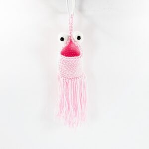 Mini yip pink monster hanging pouch