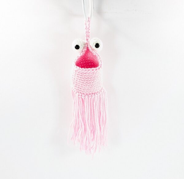 Mini yip pink monster hanging pouch